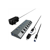 RaidSonic Technology ICY BOX IB-HUB1701-C3 - hubb - 7 portar