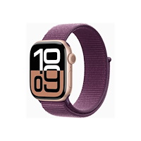 Apple Apple Watch Series 10 (GPS + Cellular) - guldrosa aluminium - smart klocka med sportögla - plommonfärgat - 64 GB