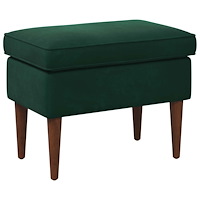vidaXL Fotpall Mörkgrön 55 x 35 x 41 cm Sammet