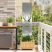 vidaXL Trädgårds integritetsskärm Silver 32 x 140 cm Galvaniserat stål
