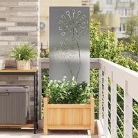 vidaXL Trädgårds integritetsskärm Silver 50 x 140 cm Rostfritt stål