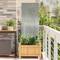 vidaXL Trädgårds integritetsskärm Silver 50 x 140 cm Galvaniserat stål