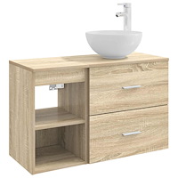 vidaXL Badrumsmöbelset 2 pcs Sonoma-ek Konstruerat trä