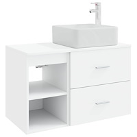 vidaXL Badrumsmöbelset 2 pcs Vit Konstruerat trä