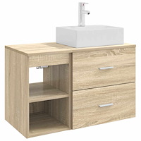 vidaXL Badrumsmöbelset 2 pcs Sonoma-ek Konstruerat trä