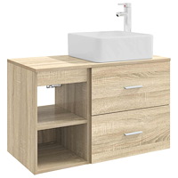 vidaXL Badrumsmöbelset 2 pcs Sonoma-ek Konstruerat trä
