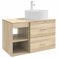vidaXL Badrumsmöbelset 2 pcs Sonoma-ek Konstruerat trä