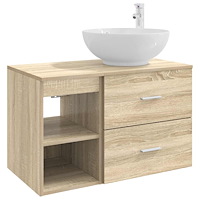vidaXL Badrumsmöbelset 2 pcs Sonoma-ek Konstruerat trä