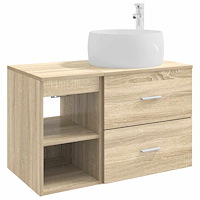 vidaXL Badrumsmöbelset 2 pcs Sonoma-ek Konstruerat trä