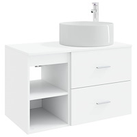 vidaXL Badrumsmöbelset 2 pcs Vit Konstruerat trä