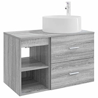 vidaXL Badrumsmöbelset 2 pcs Grå Sonoma Konstruerat trä