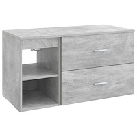 vidaXL Badrumsmöbelset 2 pcs Betonggrå Konstruerat trä