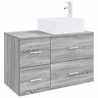vidaXL Badrumsmöbelset 2 pcs Grå Sonoma Konstruerat trä