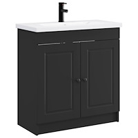 vidaXL Badrumsmöbelset Svart 78,5 x 37,5 x 81 cm Konstruerat trä