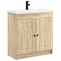 vidaXL Badrumsmöbelset Sonoma-ek 78,5 x 37,5 x 81 cm Konstruerat trä