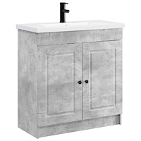 vidaXL Badrumsmöbelset Betonggrå 78,5 x 37,5 x 81 cm Konstruerat trä
