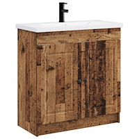vidaXL Badrumsmöbelset Gammalt trä 78,5 x 37,5 x 81 cm Konstruerat trä