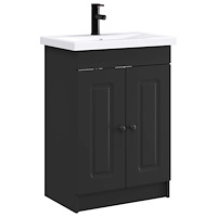 vidaXL Badrumsmöbelset Svart 78,5 x 37,5 x 81 cm Konstruerat trä