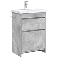 vidaXL Badrumsmöbelset Betonggrå 61 x 40 x 84,5 cm Konstruerat trä