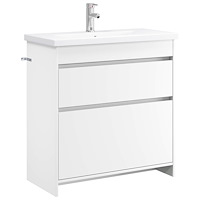 vidaXL Badrumsmöbelset Vit 81 x 40 x 84,5 cm Konstruerat trä