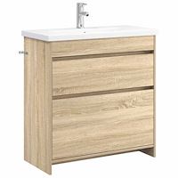vidaXL Badrumsmöbelset Sonoma-ek 81 x 40 x 84,5 cm Konstruerat trä