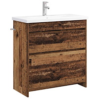 vidaXL Badrumsmöbelset Gammalt trä 81 x 40 x 84,5 cm Konstruerat trä
