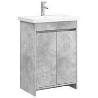 vidaXL Badrumsmöbelset Betonggrå 61 x 40 x 84,5 cm Konstruerat trä