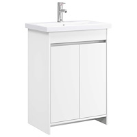 vidaXL Badrumsmöbelset Vit 81 x 40 x 84,5 cm Konstruerat trä