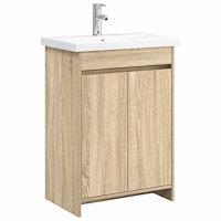 vidaXL Badrumsmöbelset Sonoma-ek 81 x 40 x 84,5 cm Konstruerat trä