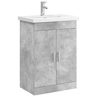 vidaXL Badrumsmöbelset Betonggrå 61 x 40 x 84,5 cm Konstruerat trä