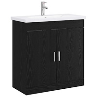 vidaXL Badrumsmöbelset Svart ek 81 x 40 x 84,5 cm Konstruerat trä