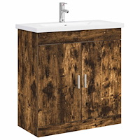 vidaXL Badrumsmöbelset Rökt ek 81 x 40 x 84,5 cm Konstruerat trä