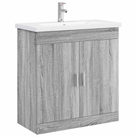 vidaXL Badrumsmöbelset Grå Sonoma 81 x 40 x 84,5 cm Konstruerat trä