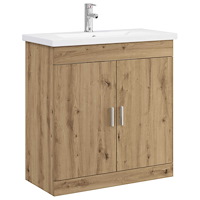 vidaXL Badrumsmöbelset Artisan-ek 81 x 40 x 84,5 cm Konstruerat trä