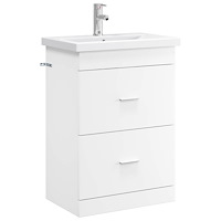vidaXL Badrumsmöbelset Vit 61 x 40 x 84,5 cm Konstruerat trä