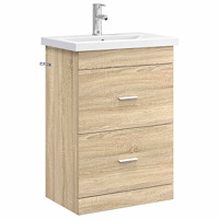 vidaXL Badrumsmöbelset Sonoma-ek 61 x 40 x 84,5 cm Konstruerat trä