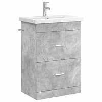 vidaXL Badrumsmöbelset Betonggrå 61 x 40 x 84,5 cm Konstruerat trä