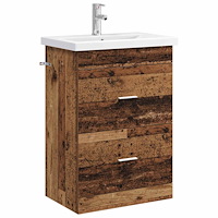 vidaXL Badrumsmöbelset Gammalt trä 61 x 40 x 84,5 cm Konstruerat trä