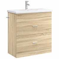 vidaXL Badrumsmöbelset Sonoma-ek 81 x 40 x 84,5 cm Konstruerat trä