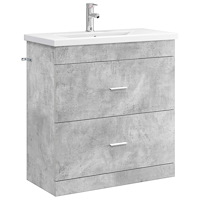 vidaXL Badrumsmöbelset Betonggrå 81 x 40 x 84,5 cm Konstruerat trä