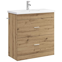 vidaXL Badrumsmöbelset Artisan-ek 81 x 40 x 84,5 cm Konstruerat trä