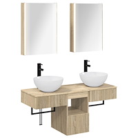 vidaXL Badrumsskåpsset 5 pcs Sonoma-ek 43 x 11,5 x 60,5 cm