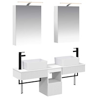 vidaXL Badrumsskåpsset 5 pcs Vit 50 x 14,5 x 70 cm Konstruerat trä