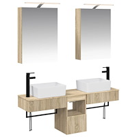 vidaXL Badrumsskåpsset 5 pcs Sonoma-ek 50 x 14,5 x 70 cm