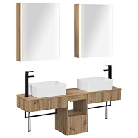 vidaXL Badrumsskåpsset 5 st Artisan-ek Konstruerat trä