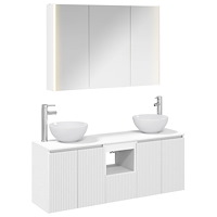 vidaXL Badrumsskåpsset 4 pcs Vit 103,5 x 15,5 x 70 cm Konstruerat trä