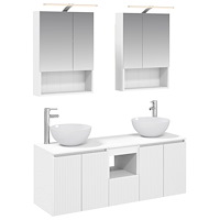 vidaXL Badrumsskåpsset 5 pcs Vit 50 x 14,5 x 70 cm Konstruerat trä