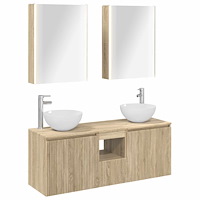vidaXL Badrumsskåpsset 5 pcs Sonoma-ek 53 x 15,5 x 70 cm