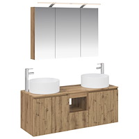 vidaXL Badrumsskåpsset 4 pcs Artisan-ek 100 x 14,5 x 70 cm