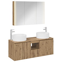 vidaXL Badrumsskåpsset 4 pcs Artisan-ek 103,5 x 15,5 x 70 cm